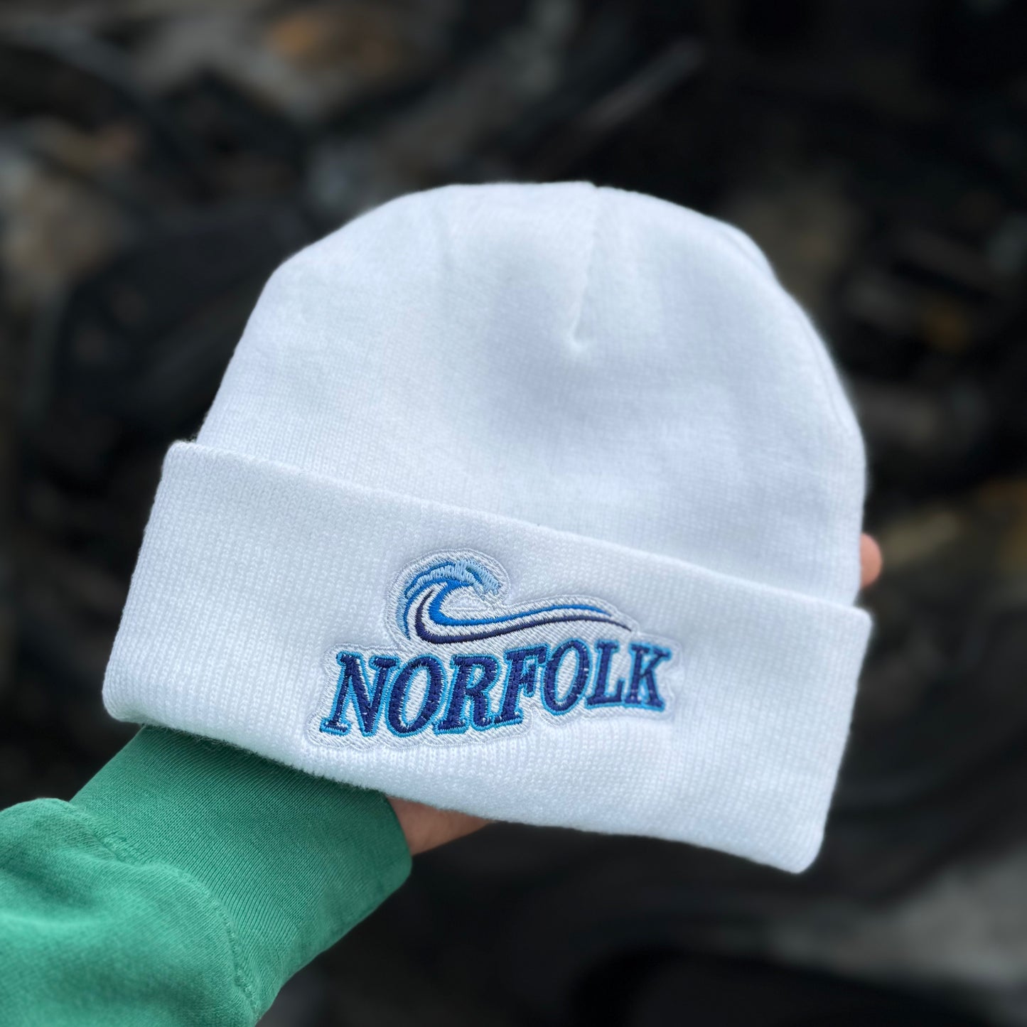 Norfolk Wave Beanie (White)